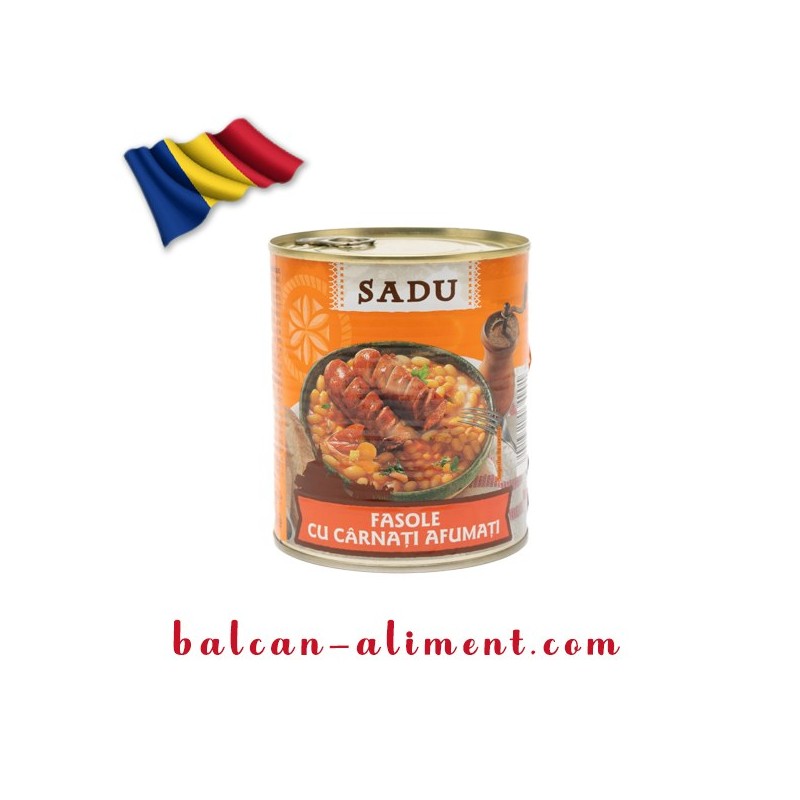 SADU FASOLE CU CARNATI AFUMATI 820 GR 