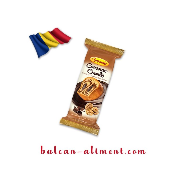 BOROMIR COZONAC CREMOS CIOCOLATA ROM SI NUCI 550 G