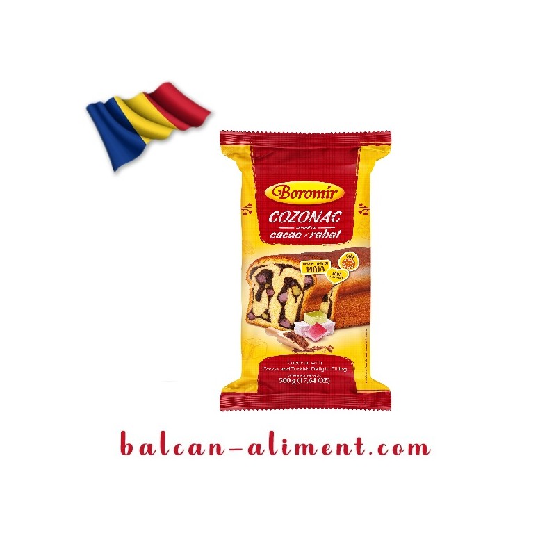 BOROMIR COZONAC CREMA CACAO SI RAHAT 500 GR