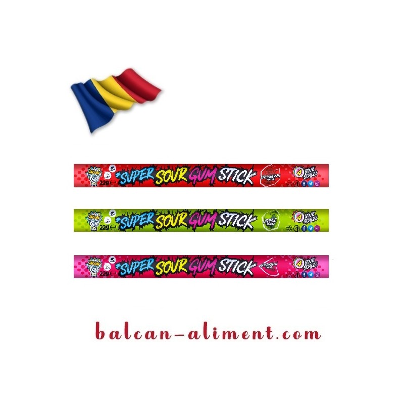 BRAIN SUPER SOUR GUM STICK 22 G 30/BAX