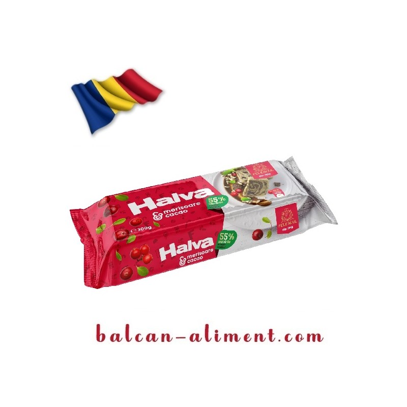 FELEACUL HALVA MERISOARE SI CACAO 300 G