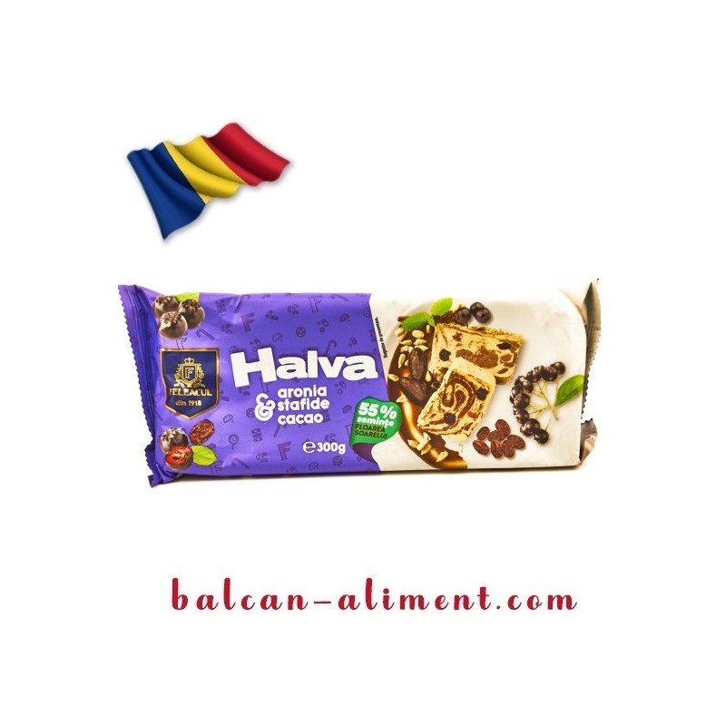 FELEACUL HALVA ARONIA STAFIDE SI CACAO 300 G (20)