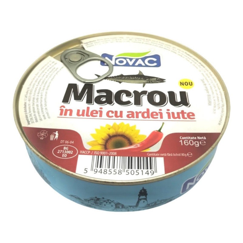 NOVAC MACROU IN ULEI CU ARDEI IUTE 160 GR 