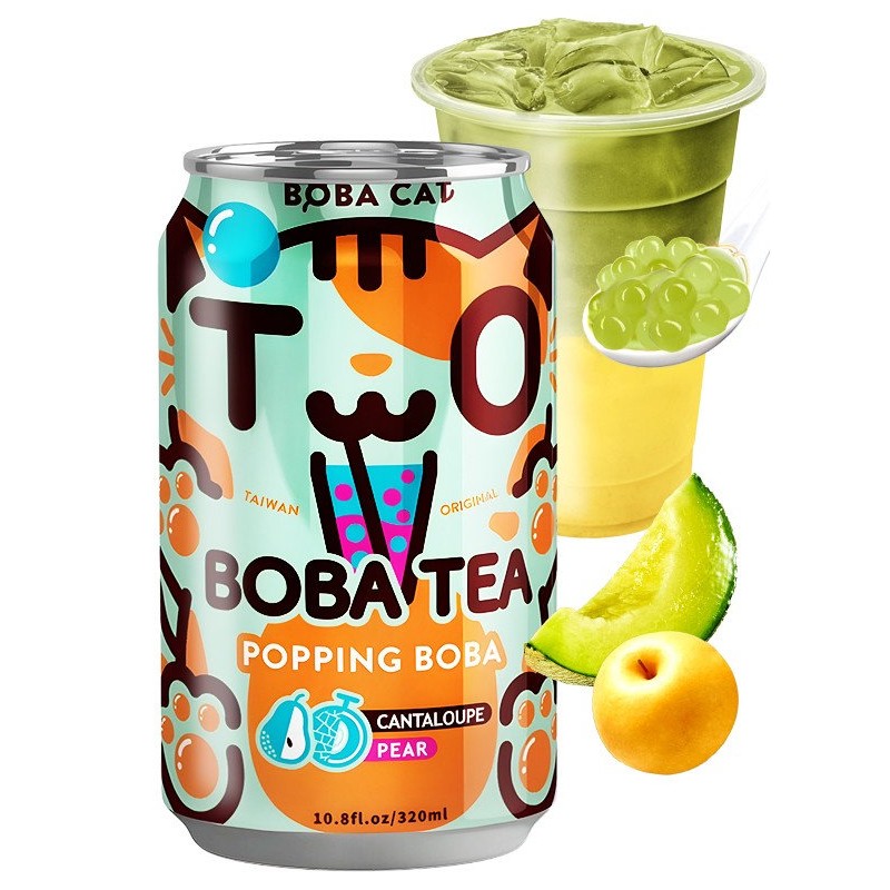 DRINK BOBA CAT CANTALOUPE PERE 320 ML 