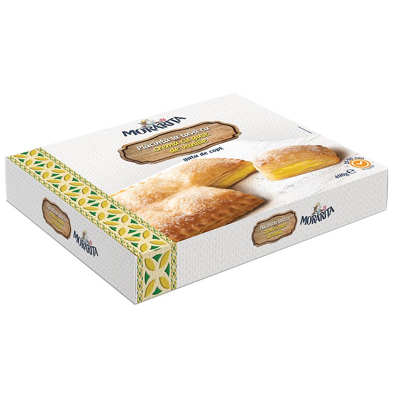 MORARITA PLACINTA TAVA CREMA VANILIE 400 GR CONGELATA