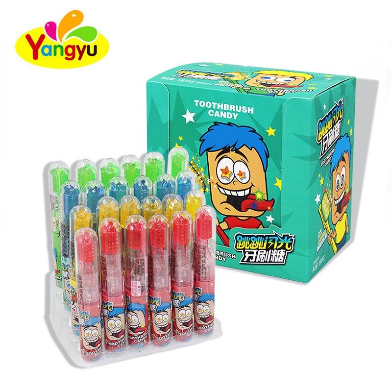 LOLLIBONI TOOTHBRUSH CANDY WITH LIGHT &POPPING CANDY 