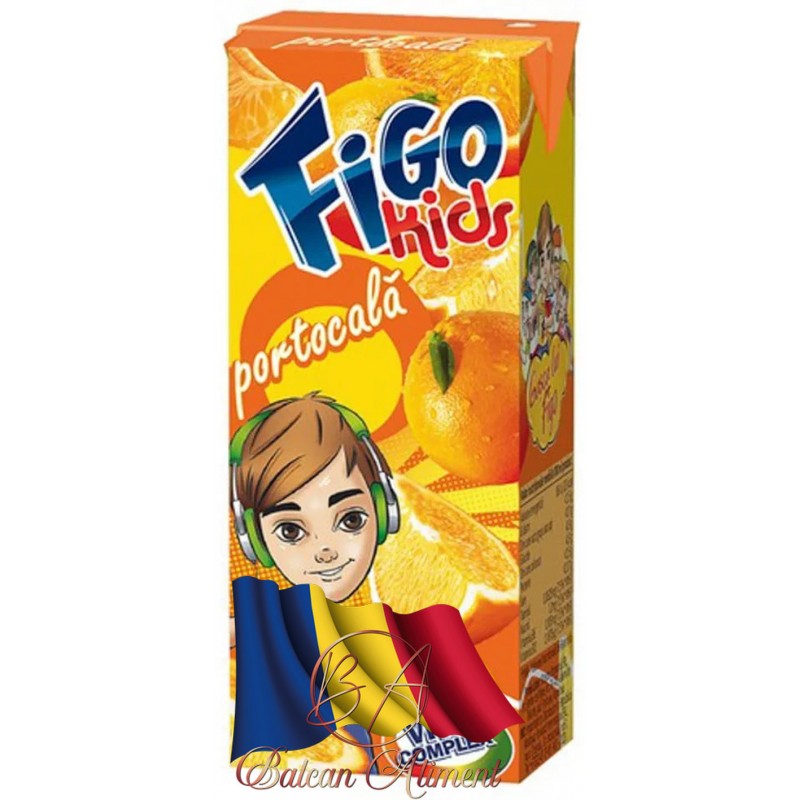 FIGO KIDS BAUTURA RACORITOARE PORTOCALE 200 ML (24)