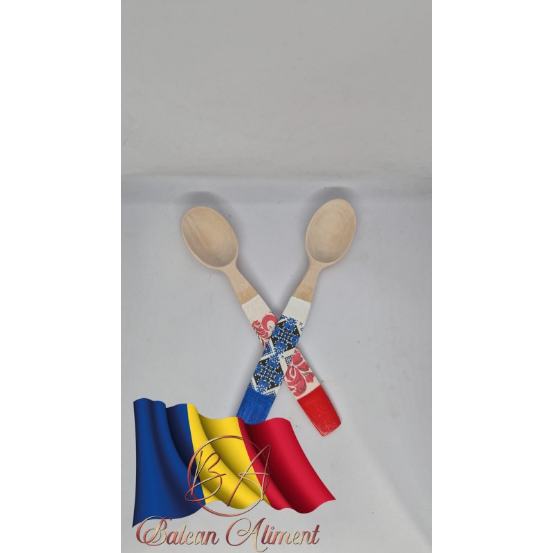 LINGURA DE LEMN COLORATA 