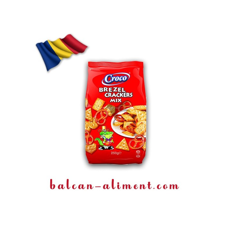 CROCO MIX CRACKERS & BREZEL 250GR (12)